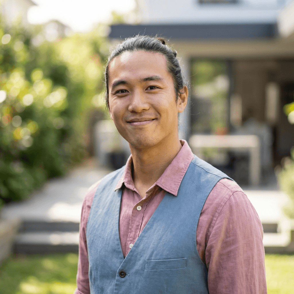 Marcus Chen in a modern consulting office