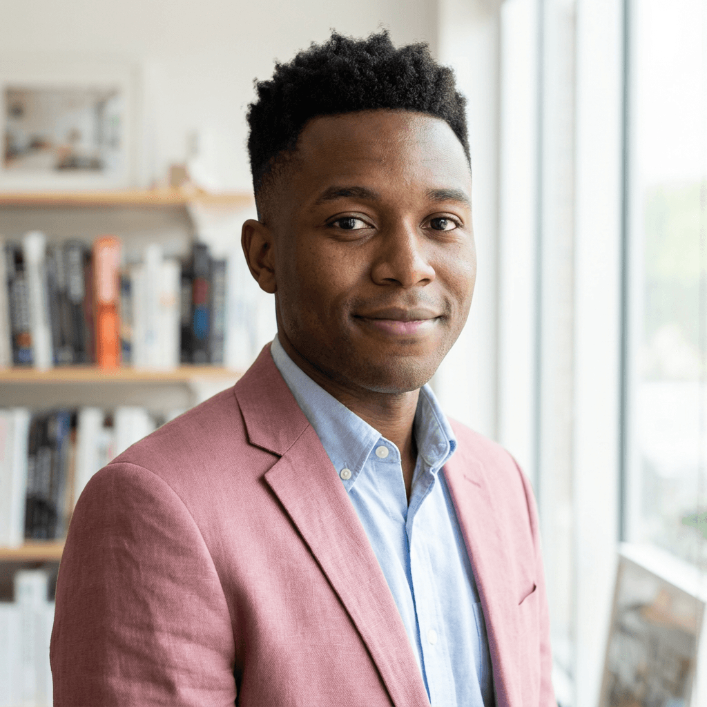 Daniel Osei in a modern workspace