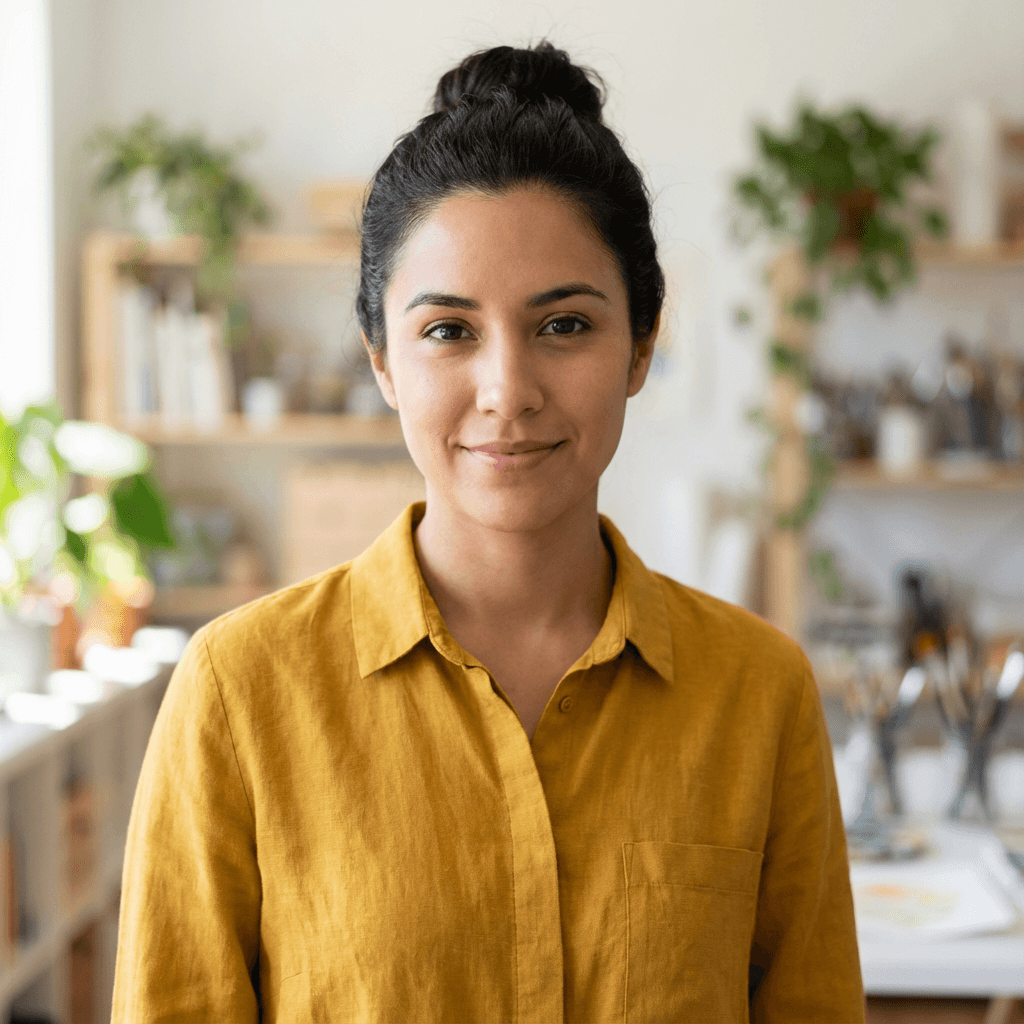 Emily Rodriguez in her creative studio
